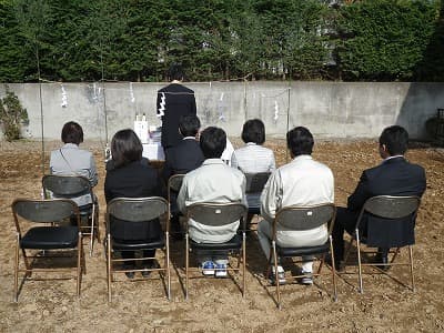 地鎮祭　です。