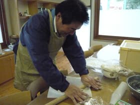 社長もお手伝い。