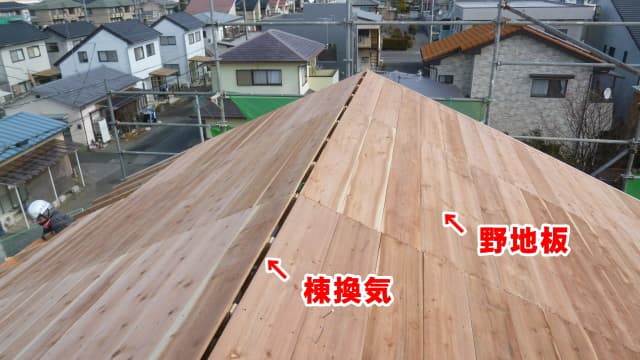 野地板に使う杉板