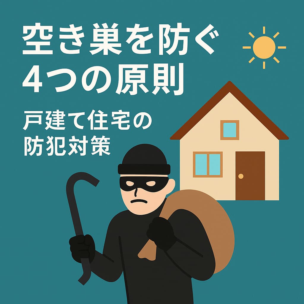 空き巣を防ぐ4つの原則｜戸建て住宅の防犯対策」