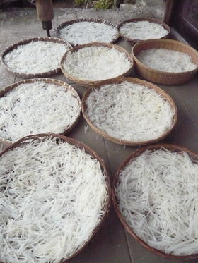 大根の千切りの日向ぼっこ