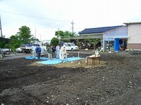 雨上がりの地鎮祭